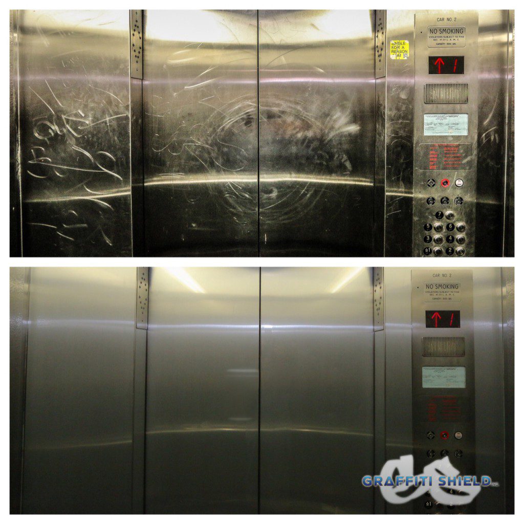 elevator refinishing graffiti shield window film colorado