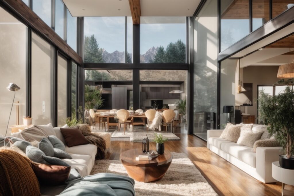Colorado home interior with glare reduction window film installed