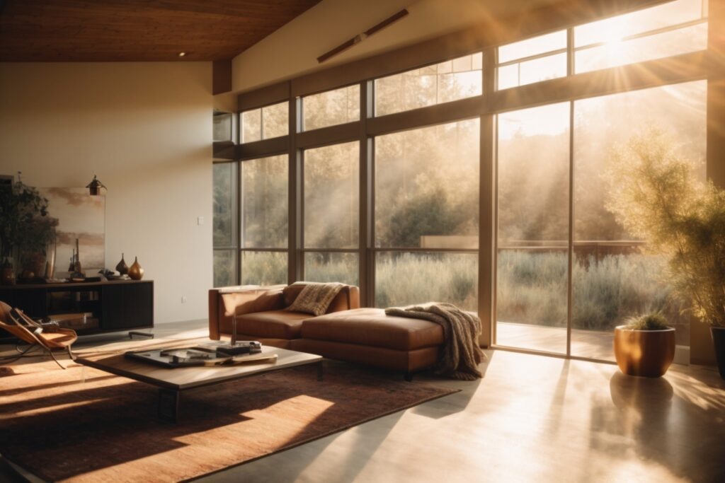 Colorado home interior with sunlight filtering through fade-resistant window film
