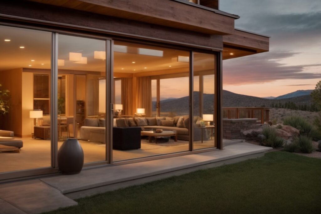 Colorado home with energy-efficient window film, savings on bills depicted