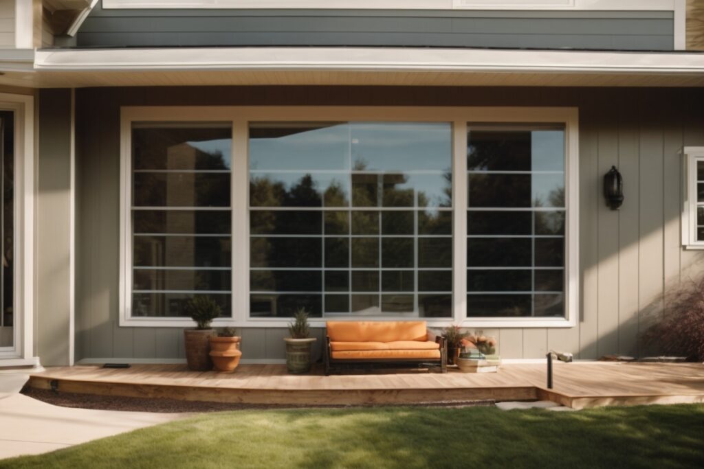 Colorado suburban home with opaque privacy window film