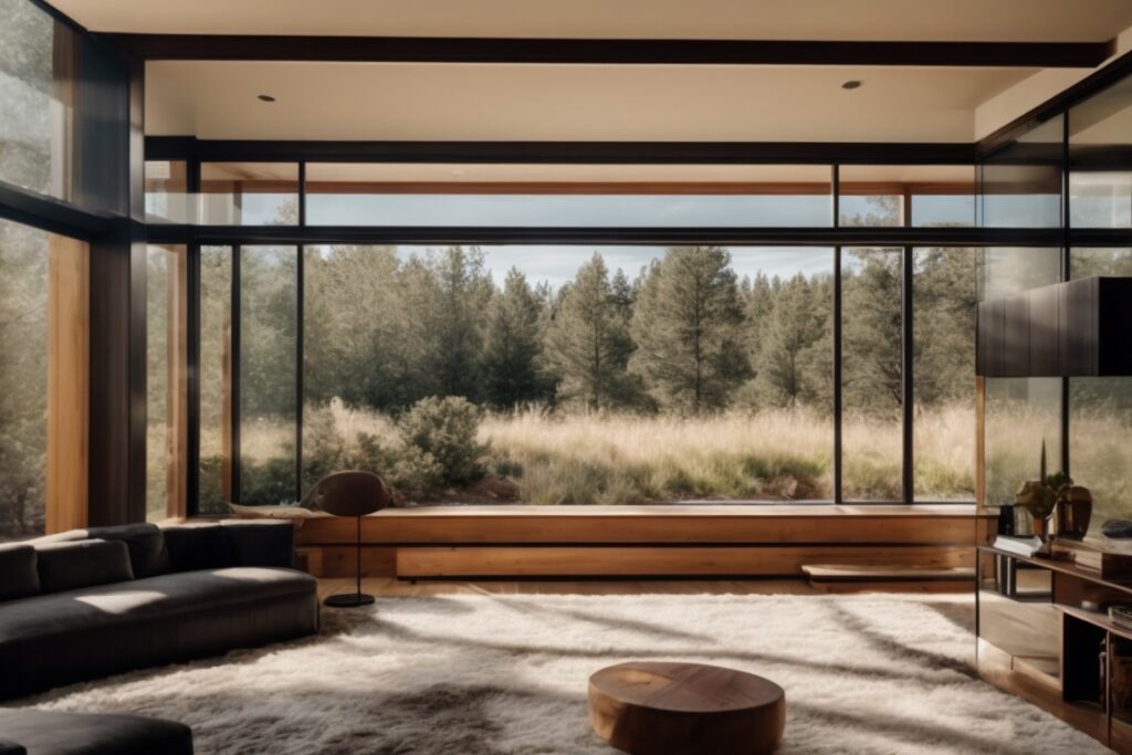 Colorado home interior with opaque privacy window film