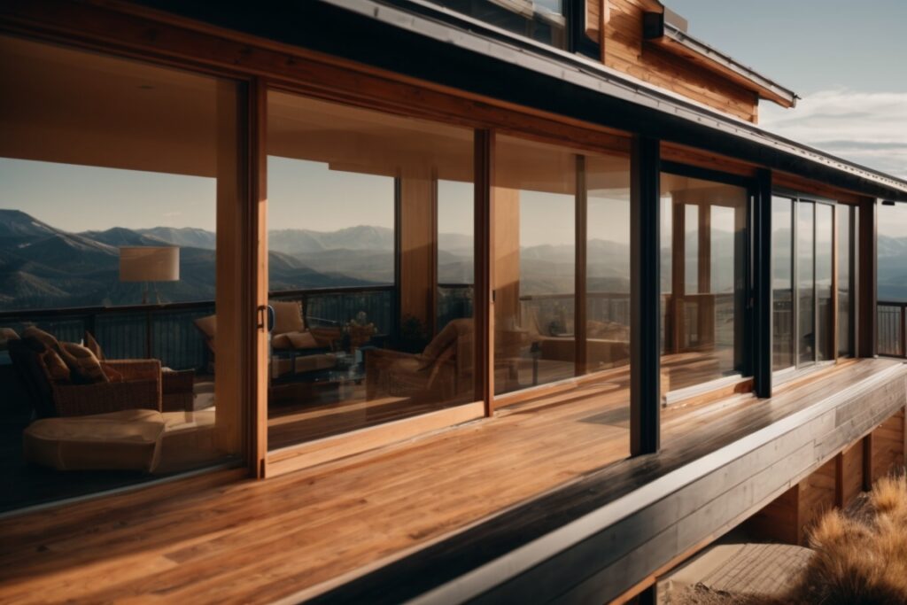 Colorado home with UV protective window film overlooking mountains