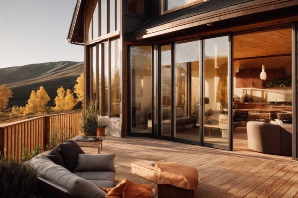Colorado home with solar window film, eco-friendly living concept