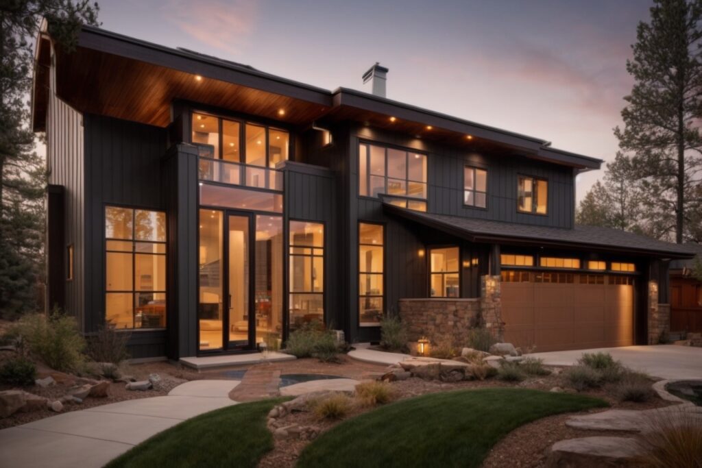 Colorado home exterior with energy-efficient window films installed