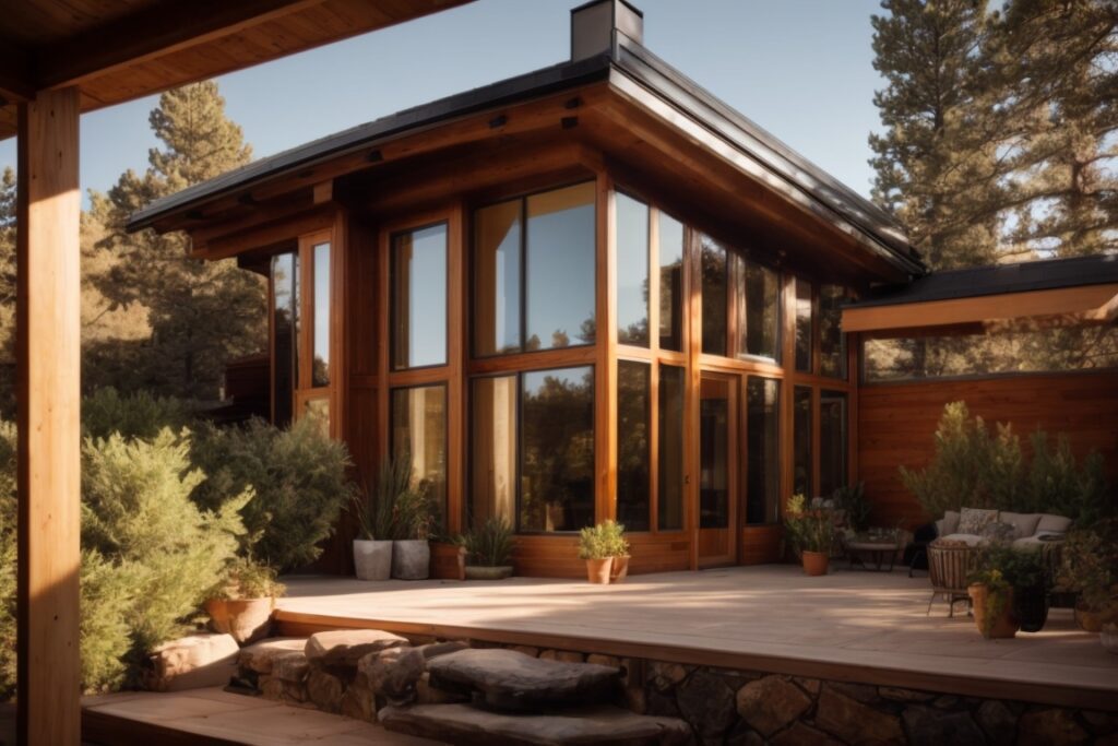 Colorado home with UV blocking window film, sunlight filtering through