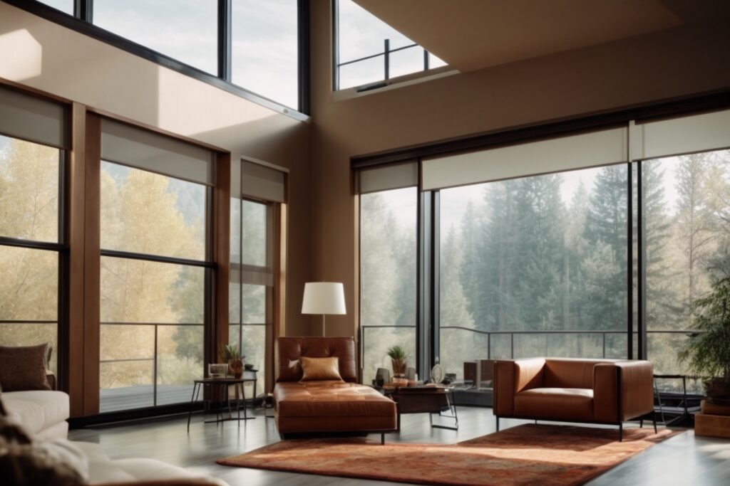 Colorado home interior with UV-protective climate control window film