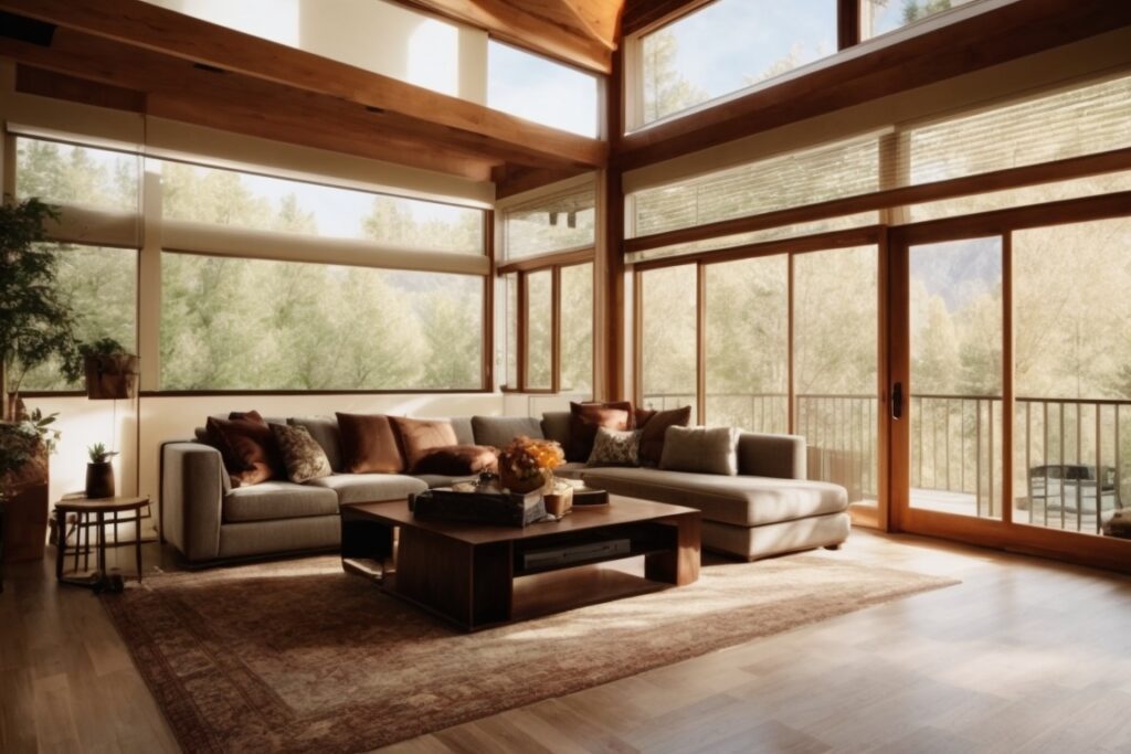 Colorado home interior with clear energy efficient window film