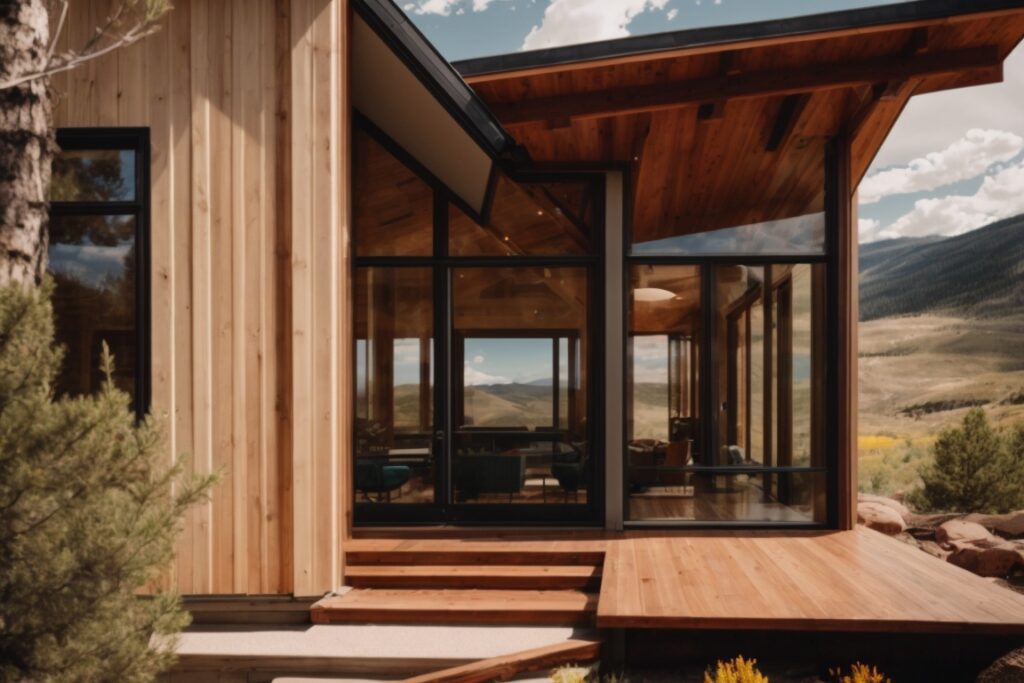Mountain home in Colorado with low-e glass windows, UV protection