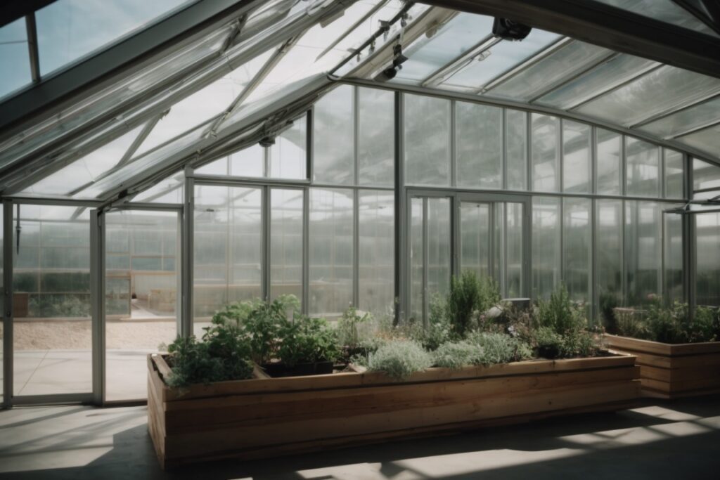 Modern greenhouse in Colorado with heat reduction window film