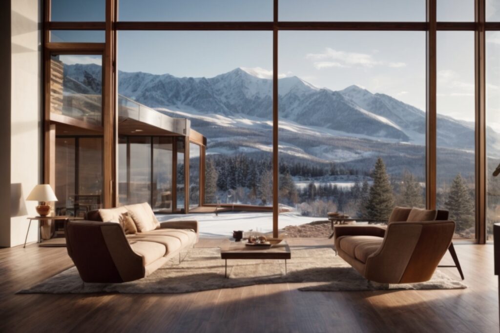 Mountain home in Colorado with energy efficient window films