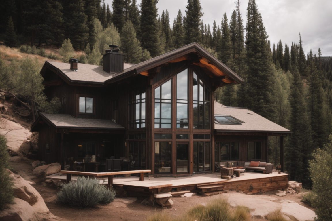 Mountain home in Colorado with tinted windows and UV-damaged interior