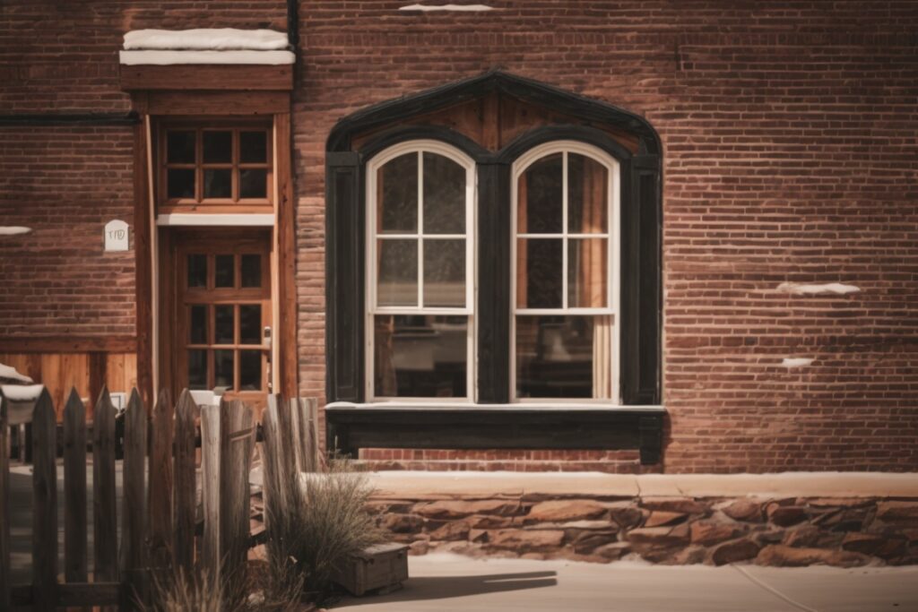 Historical Colorado mountain town building with heat reduction window film