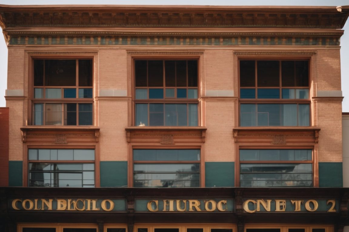 Historic Colorado building with vibrant clear windows and sun control film