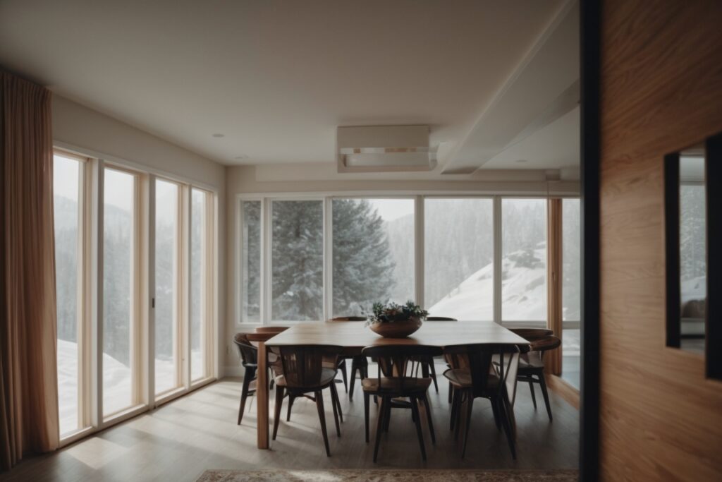 Colorado home interior with opaque frosted privacy windows